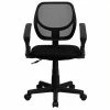 Flash Sale ⭐ Scranton & Co Scranton And Co Mesh Mid Back Adjustable Office Chair In Black 😀 -Deals Writing Desks Store 1568009 L