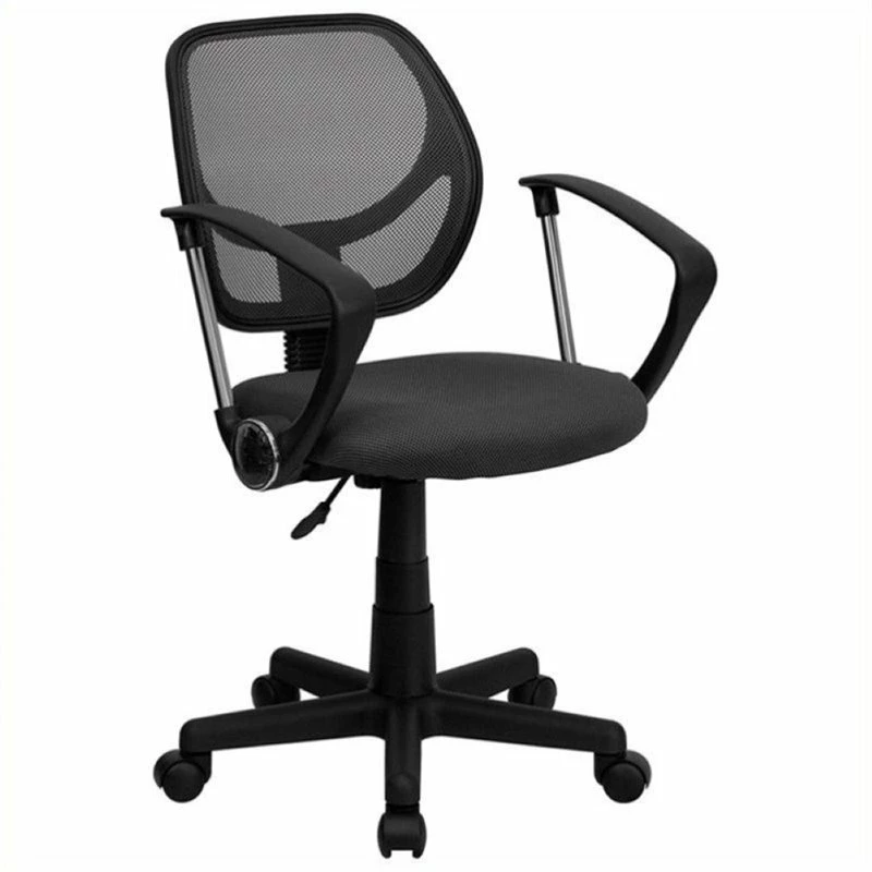 Best Sale 🌟 Scranton & Co Mid-Back Mesh Office Chair With Arms In Gray 🔥 4 Best Sale 🌟 Scranton & Co Mid-Back Mesh Office Chair With Arms In Gray 🔥 - Image 2