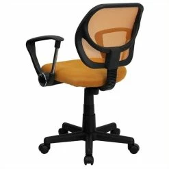 Top 10 ✨ Scranton & Co Mid-Back Mesh Office Chair With Arms In Orange 🎉 -Deals Writing Desks Store 1568015 2 L