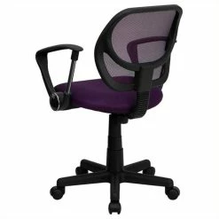 Wholesale 😍 Scranton & Co Mid-Back Mesh Office Chair With Arms In Purple 💯 -Deals Writing Desks Store 1568017 2 L