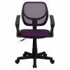 Wholesale 😍 Scranton & Co Mid-Back Mesh Office Chair With Arms In Purple 💯 -Deals Writing Desks Store 1568017 L