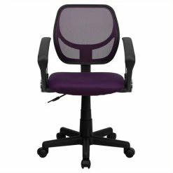 Wholesale 😍 Scranton & Co Mid-Back Mesh Office Chair With Arms In Purple 💯