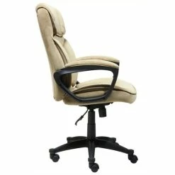 Top 10 ⭐ Bowery Hill Microfiber Executive Office Chair In Velvet Coffee 😍 -Deals Writing Desks Store 1580257 1 L
