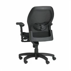 Cheapest 🎉 Mayline Mercado Black Fabric With Mesh Back Synchro-Tilt Office Chair ❤️ -Deals Writing Desks Store 159202 1 L