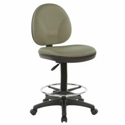 Wholesale 🧨 Office Star Sculptured Seat And Back Drafting Chair In Dillon Sage Green Fabric 💯