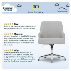 Coupon 💯 Serta At Home Serta Leighton Home Office Chair With Memory Foam 🔥 -Deals Writing Desks Store 1614490 23 L