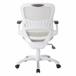 Hot Sale 🌟 Office Star Riley Office Chair With White Mesh Fabric Seat And Back 😀 -Deals Writing Desks Store 1614999 8 L