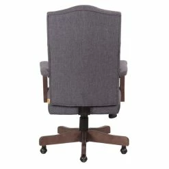 Hot Sale 😍 Boss Office Products Boss Refined Rustic Executive Chair In Slate Gray Commercial Grade 🎁 -Deals Writing Desks Store 1635926 5 L