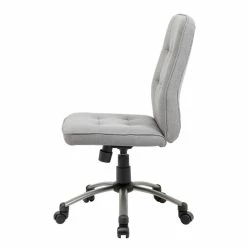 Promo ⭐ Boss Office Products Boss Pretty Parsons Modern Armless Office Chair In Taupe 🔔 -Deals Writing Desks Store 1635941 3 L