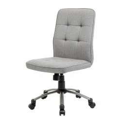 Promo ⭐ Boss Office Products Boss Pretty Parsons Modern Armless Office Chair In Taupe 🔔 -Deals Writing Desks Store 1635941 6 L