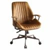 Flash Sale 🤩 ACME Furniture ACME Hamilton Leather Swivel Office Chair In Coffee ❤️ -Deals Writing Desks Store 1639813 L