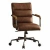 Best reviews of 🤩 ACME Furniture ACME Harith Leather Swivel Office Chair In Retro Brown 😉 -Deals Writing Desks Store 1639815 L