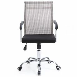 Deals 😀 Hodedah Mesh Mid-Back Adjustable Height Swiveling Office Chair In Black Fabric 🧨 -Deals Writing Desks Store 1644056 2 L