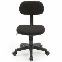 Best Sale 💯 Hodedah Armless Adjustable Height Swivelling Kids Task Chair In Black Fabric 🛒 -Deals Writing Desks Store 1644069 2 L