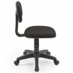 Best Sale 💯 Hodedah Armless Adjustable Height Swivelling Kids Task Chair In Black Fabric 🛒 -Deals Writing Desks Store 1644069 3 L