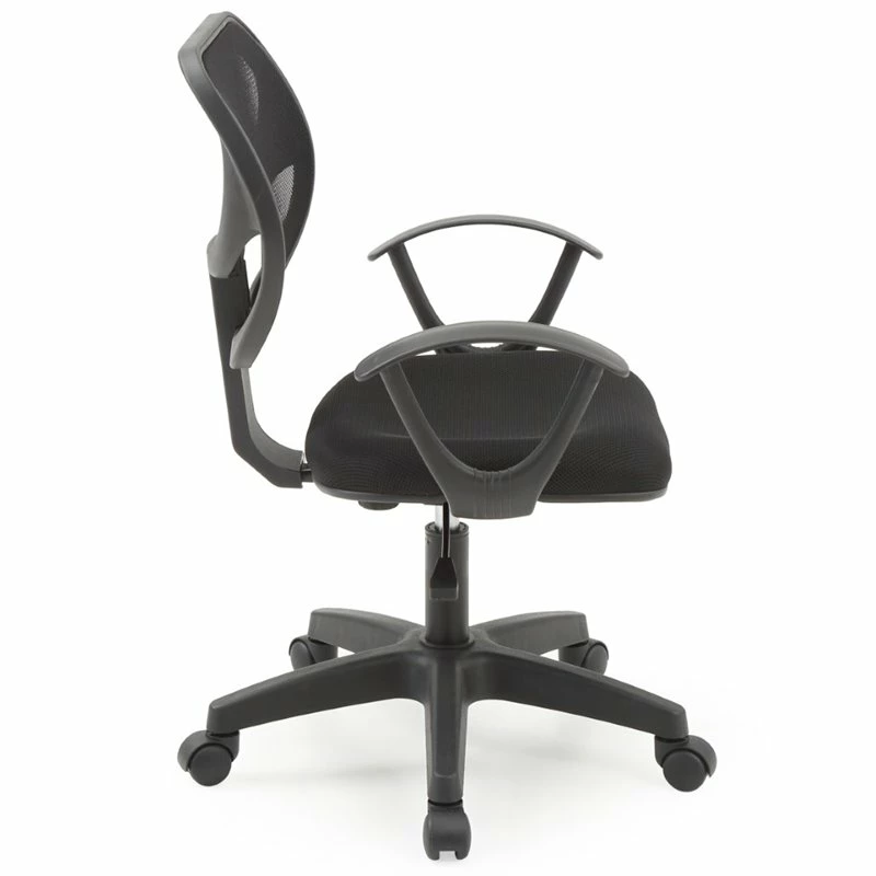 Wholesale ❤️ Hodedah Mesh Mid-Back Adjustable Height Task Chair In Black Fabric 😉 6 Wholesale ❤️ Hodedah Mesh Mid-Back Adjustable Height Task Chair In Black Fabric 😉 - Image 4