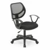 Wholesale ❤️ Hodedah Mesh Mid-Back Adjustable Height Task Chair In Black Fabric 😉 -Deals Writing Desks Store 1644072 6 L