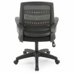Brand new 🌟 Hodedah Mesh Mid-Back Adjustable Height Office Chair In Black Fabric 😀 -Deals Writing Desks Store 1644075 4 L