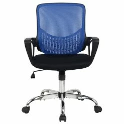 Discount ❤️ Hodedah Mesh Mid-Back Adjustable Height Office Chair In Blue Fabric 😉 9 Discount ❤️ Hodedah Mesh Mid-Back Adjustable Height Office Chair In Blue Fabric 😉 -Deals Writing Desks Store 1644079 2 L