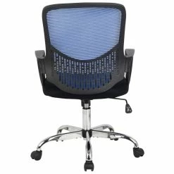 Discount ❤️ Hodedah Mesh Mid-Back Adjustable Height Office Chair In Blue Fabric 😉 11 Discount ❤️ Hodedah Mesh Mid-Back Adjustable Height Office Chair In Blue Fabric 😉 -Deals Writing Desks Store 1644079 4 L