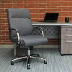 Hot Sale 🎉 Boss Office Products Boss Office Sterling Swivel Office Chair In Gray 🤩 -Deals Writing Desks Store 1713845 1 L
