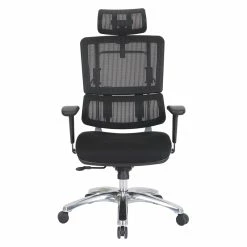 Best reviews of ❤️ Office Star Vertical Black Mesh Back Fabric Chair With Headrest 🥰 -Deals Writing Desks Store 1715743 5 L