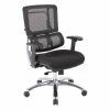 Outlet ⌛ Office Star Vertical Black Mesh Back And Coal Black Fabric Seat With Polished Aluminum Base ✨ -Deals Writing Desks Store 1715748 L
