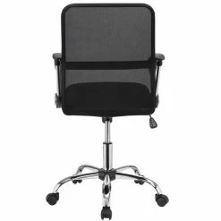 Deals 🛒 Coaster Contemporary Breathable Fabric Upholstered Office Swivel Chair In Black 🌟 -Deals Writing Desks Store 1718401 5 L