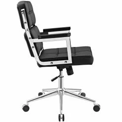 Best Sale 🛒 Modway Portray Highback Upholstered Faux Leather Office Chair In Black 😀 -Deals Writing Desks Store 1738876 2 L