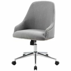 Brand new ⭐ Pemberly Row Fabric Office Swivel Chair In Gray 🥰