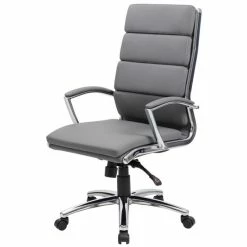 Deals 👍 Pemberly Row Fabric Executive Swivel Chair In Gray 🧨