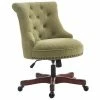 Best deal 👍 Pemberly Row Fabric Upholstered Office Swivel Chair In Green 😍 -Deals Writing Desks Store 1739725 L