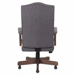 Best Sale 🎉 Pemberly Row Modern Rustic Executive Swivel Chair In Slate Gray 😍 -Deals Writing Desks Store 1739835 1739838 L
