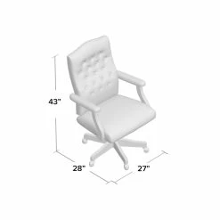 Best Sale 🎉 Pemberly Row Modern Rustic Executive Swivel Chair In Slate Gray 😍 -Deals Writing Desks Store 1739835 1739842 L