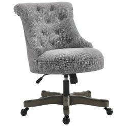 Discount ⭐ Pemberly Row Fabric Office Swivel Chair In Light Gray 🧨