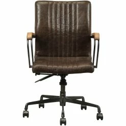 Top 10 👏 ACME Furniture ACME Joslin Leather Adjustable Swivel Office Chair In Chocolate 😍 -Deals Writing Desks Store 1746845 2 L