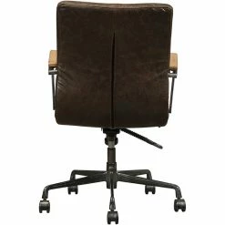 Top 10 👏 ACME Furniture ACME Joslin Leather Adjustable Swivel Office Chair In Chocolate 😍 -Deals Writing Desks Store 1746845 4 L