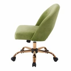Best reviews of 🧨 Office Star Lula Office Chair In Garden Green Fabric With Rose Gold Base 💯 -Deals Writing Desks Store 1768350 3 L