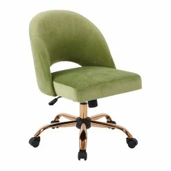 Best reviews of ๐งจ Office Star Lula Office Chair In Garden Green Fabric With Rose Gold Base ๐ฏ