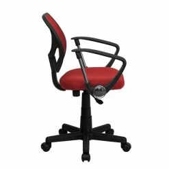 Buy 🤩 Scranton & Co Mid Back Mesh Task Office Chair With Arms In Red 🎉 -Deals Writing Desks Store 1787070 1 L