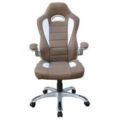 Flash Sale ✨ Scranton & Co Sport Race Executive Office Chair In Camel ✨ -Deals Writing Desks Store 1787085 1 L