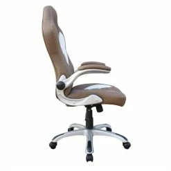 Flash Sale ✨ Scranton & Co Sport Race Executive Office Chair In Camel ✨ -Deals Writing Desks Store 1787085 3 L