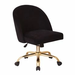 Best Pirce 👍 Scranton & Co Mid Back Desk Chair In Black 👏