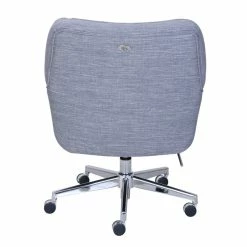Best Pirce 🎁 Scranton & Co Home Office Chair In Winter River Gray 😉 -Deals Writing Desks Store 1805053 4 L