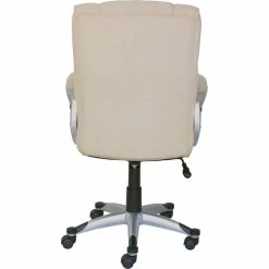 Cheap 🛒 Scranton & Co Executive Office Chair In Fawn Tan Linen 🎁 -Deals Writing Desks Store 1805064 5 L