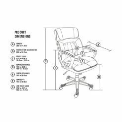 Cheap 🛒 Scranton & Co Executive Office Chair In Fawn Tan Linen 🎁 -Deals Writing Desks Store 1805064 6 L
