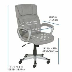 Best reviews of ❤️ Scranton & Co Executive Office Chair In Glacial Gray Linen ⭐ 11 Best reviews of ❤️ Scranton & Co Executive Office Chair In Glacial Gray Linen ⭐ -Deals Writing Desks Store 1805074 2 L