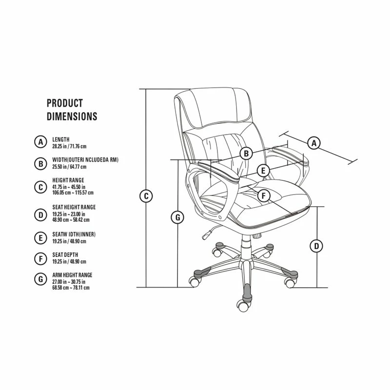 Best reviews of ❤️ Scranton & Co Executive Office Chair In Glacial Gray Linen ⭐ 9 Best reviews of ❤️ Scranton & Co Executive Office Chair In Glacial Gray Linen ⭐ - Image 7