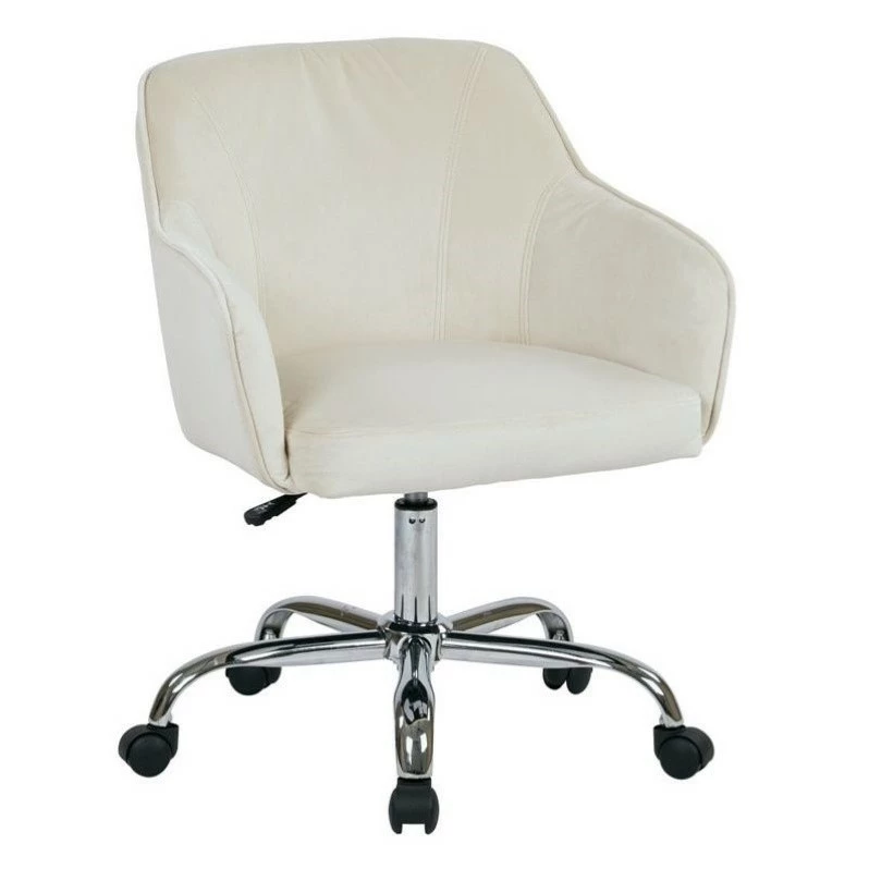 Coupon ๐ Scranton & Co Velvet Fabric Office Chair In Oyster โ 3 Coupon ๐ Scranton & Co Velvet Fabric Office Chair In Oyster โ