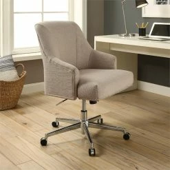 Outlet 😍 Scranton & Co Home Office Chair In Stoneware Beige 🌟 -Deals Writing Desks Store 1805268 L